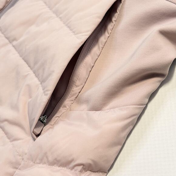 Lululemon Jacket Womens 8 Pink Hooded Goose Down Puffer Hybrid Athletic Full Zip - Picture 13 of 16